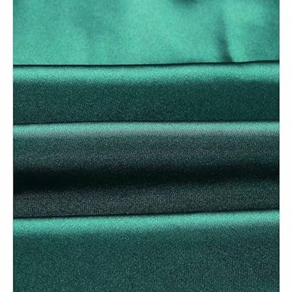 Satin Slip Dress Elegant Minimal Chic Evening Party Cowl Neck Midi - Picture 6 of 6